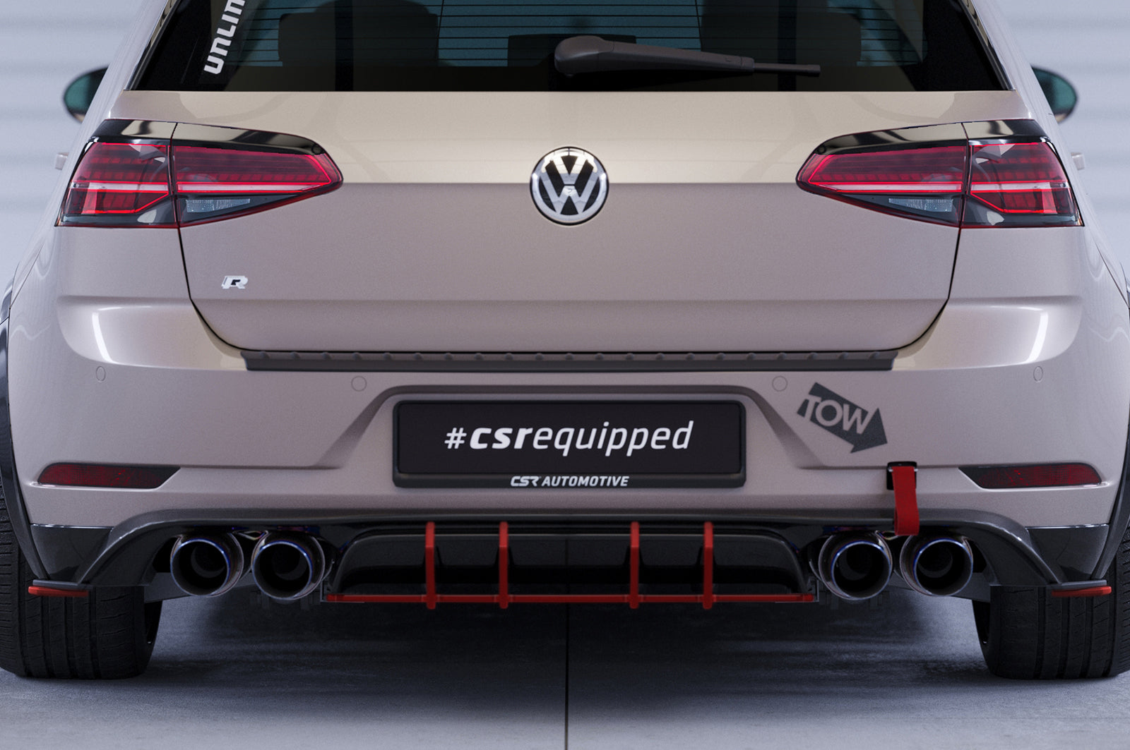 VW Golf 7 R Rear Diffuser HA411-L