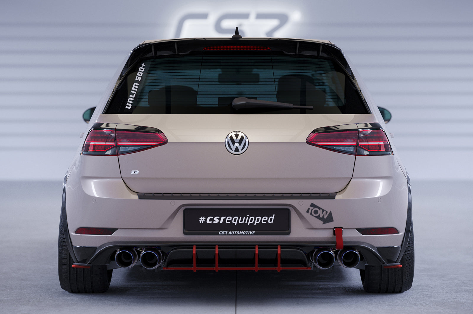VW Golf 7 R Rear Diffuser HA411-L