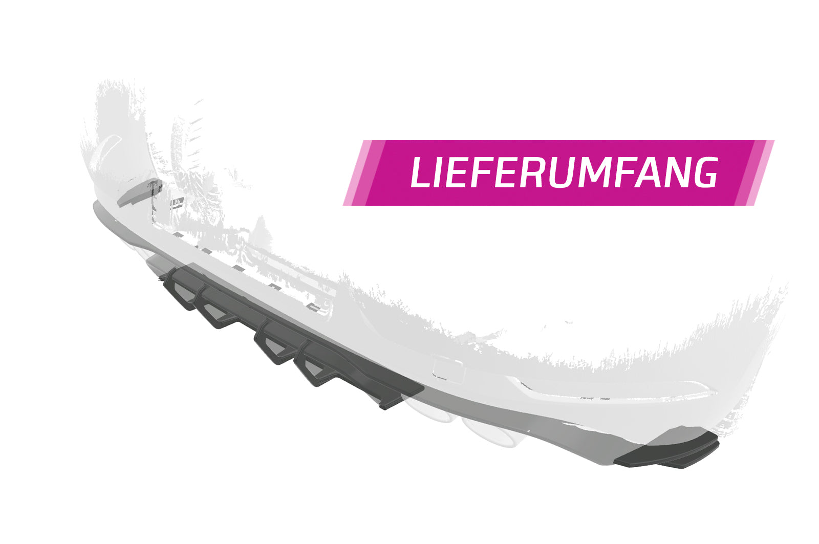 VW Golf 7 R Rear Diffuser HA411-L