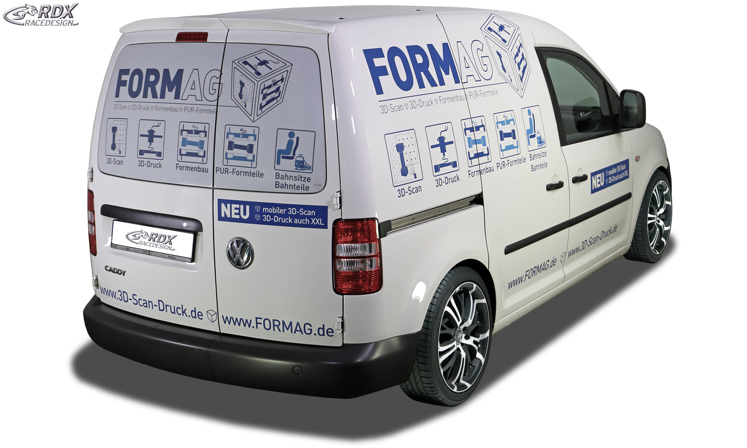RDX Roof Spoiler for VW Caddy 2K Barn Door (2 Rear Doors) 2003-2020