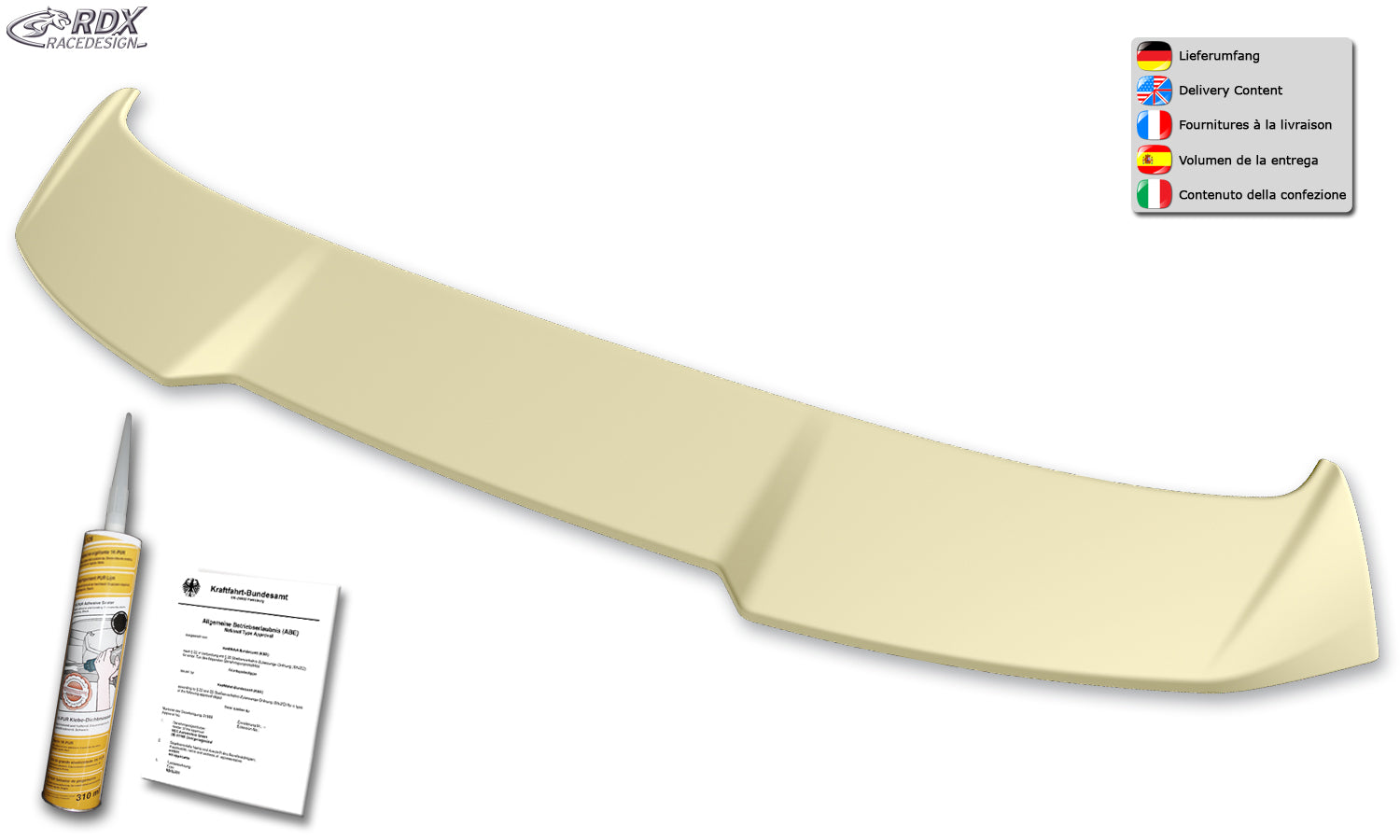RDX Roof Spoiler for VW Sharan 7N 2010-2022 & SEAT Alhambra 7N 2010-2022 Rear Wing Trunk Spoiler