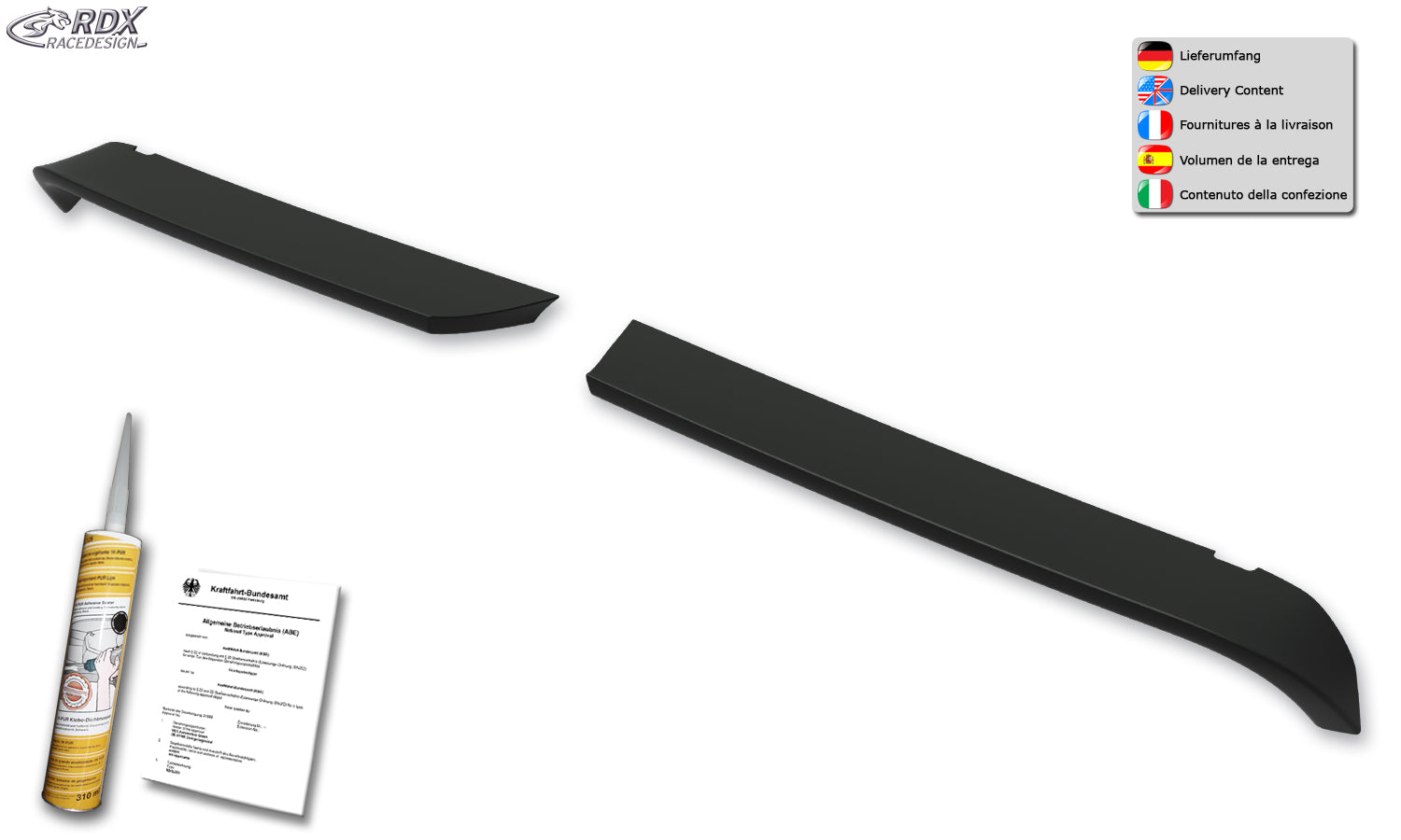 RDX Roof Spoiler for MERCEDES Sprinter H2 (2006-present) & VW Crafter H2 (2006-2017) Rear Wing Trunk Spoiler