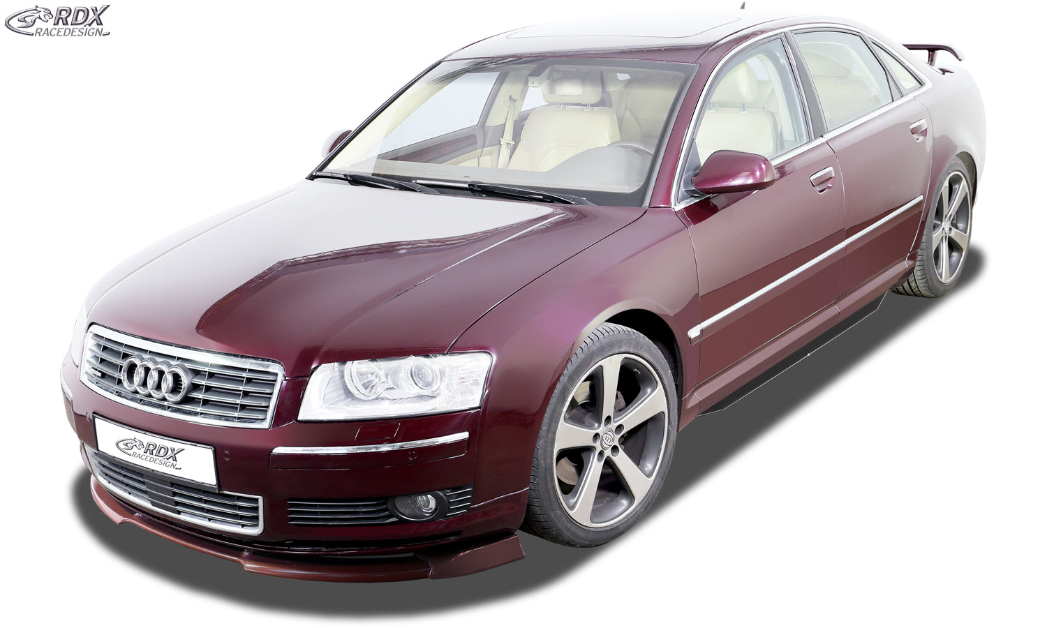 RDX Front Spoiler VARIO-X for AUDI A8 D3 / 4E -2005 (Alle, incl. W12 and S8) Front Lip Splitter