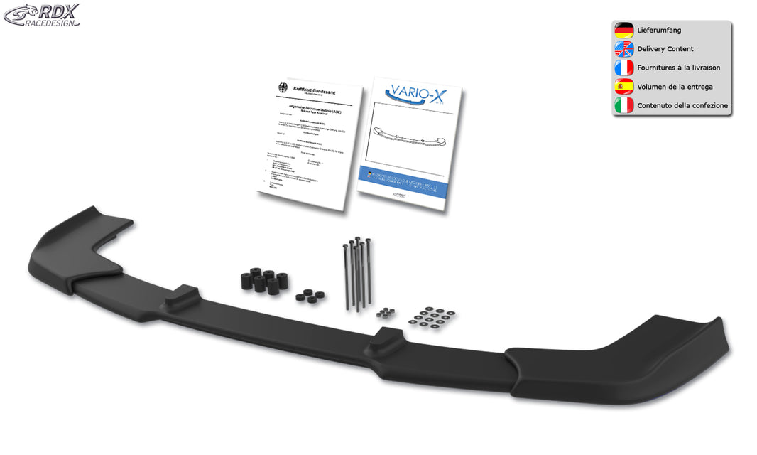 RDX Front Spoiler VARIO-X for VW Golf 3 Front Lip Splitter