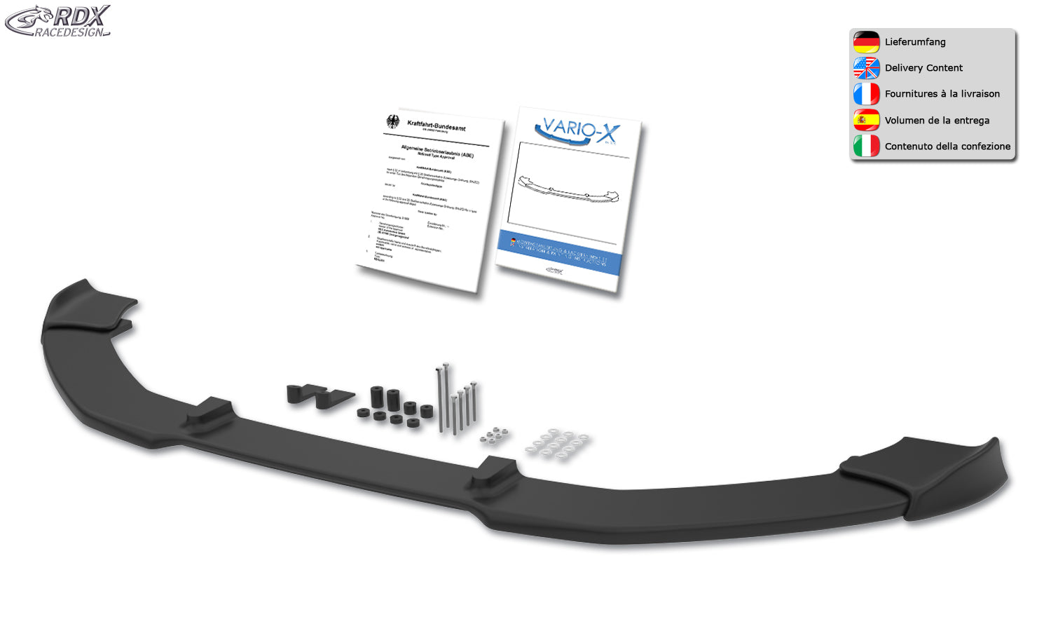 Audi A1 8X/8XA Sportback Front Splitter