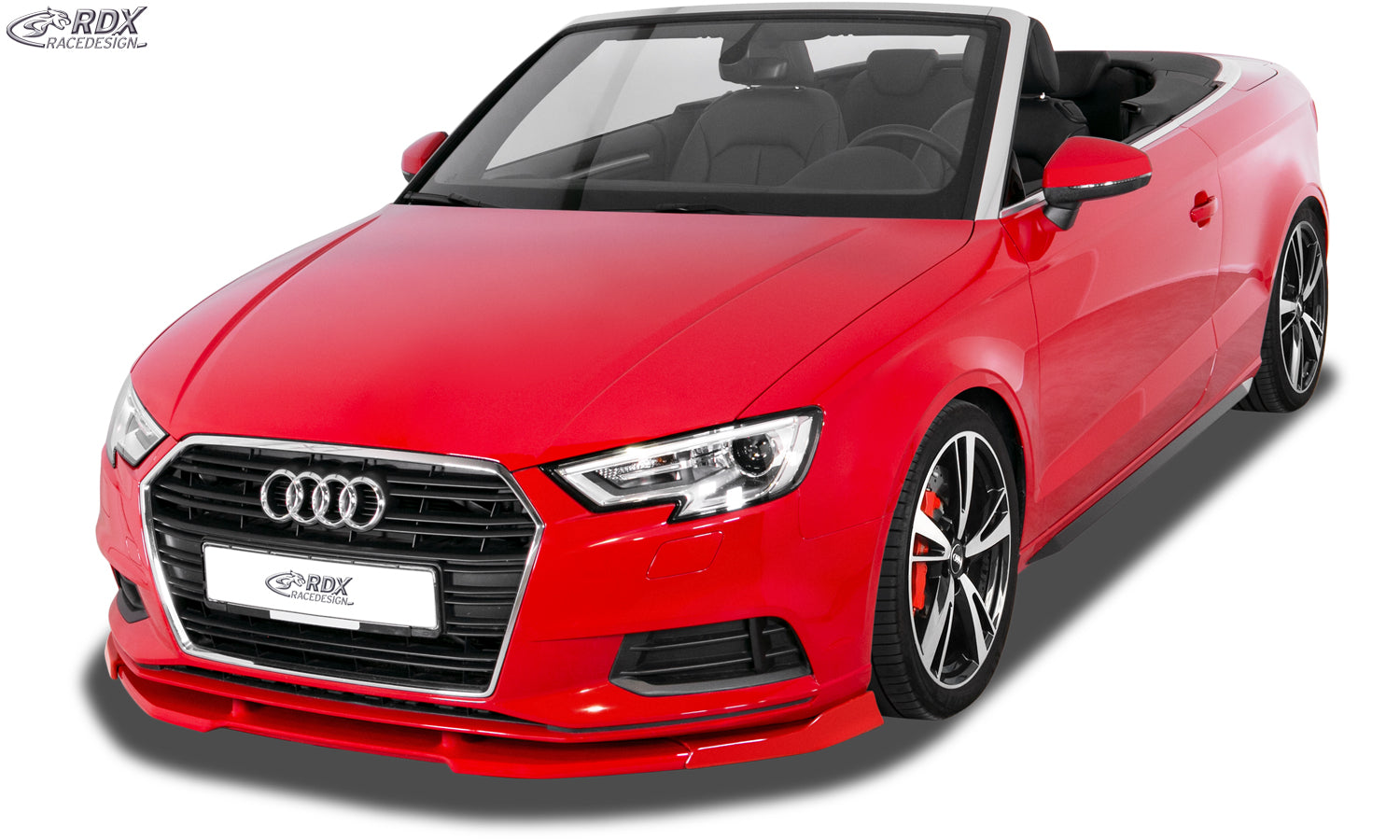 RDX Front Spoiler VARIO-X for AUDI A3 8V7 Convertible Convertible (Facelift 2016+) Front Lip Splitter