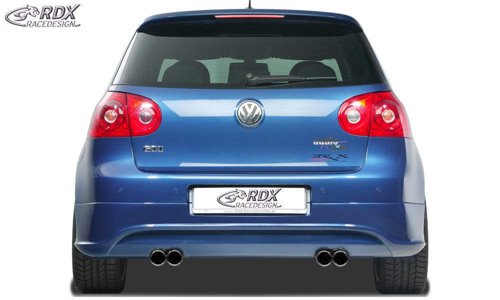 RDX Rear Bumper Extension for VW Golf 5 "R32 clean" with exhaust hole left & right