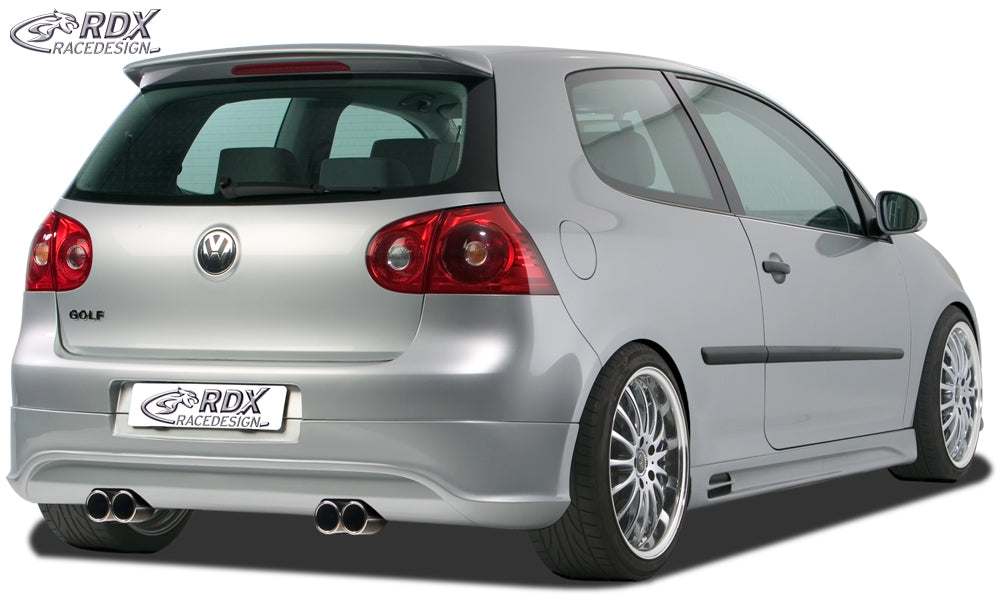 RDX Rear Bumper Extension for VW Golf 5 "R32 clean" with exhaust hole left & right