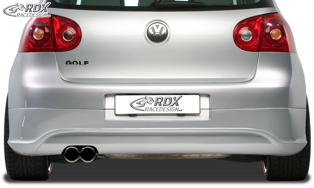RDX Rear Bumper Extension for VW Golf 5 "R32 clean" with exhaust hole left