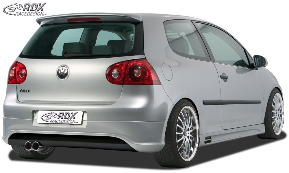 RDX Rear Bumper Extension for VW Golf 5 "R32 clean" with exhaust hole left