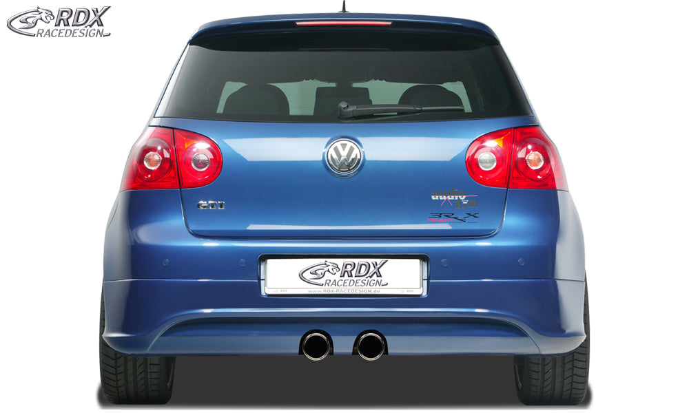 RDX Rear Bumper Extension for VW Golf 5 "R32 clean" with exhaust hole for R32-Exhaust