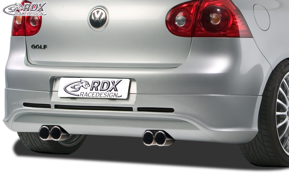 RDX Rear Bumper Extension for VW Golf 5 "GTI/R-Five" with exhaust hole left & right