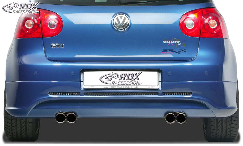 RDX Rear Bumper Extension for VW Golf 5 "GTI/R-Five" with exhaust hole left & right