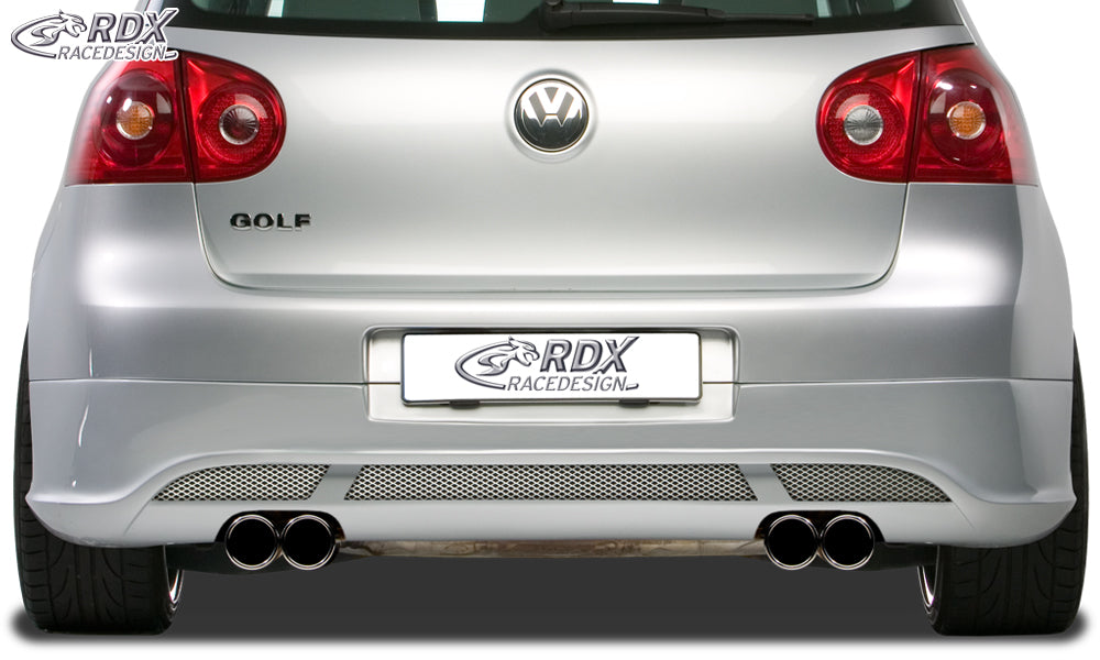 RDX Rear Bumper Extension for VW Golf 5 "V2" with exhaust hole left & right