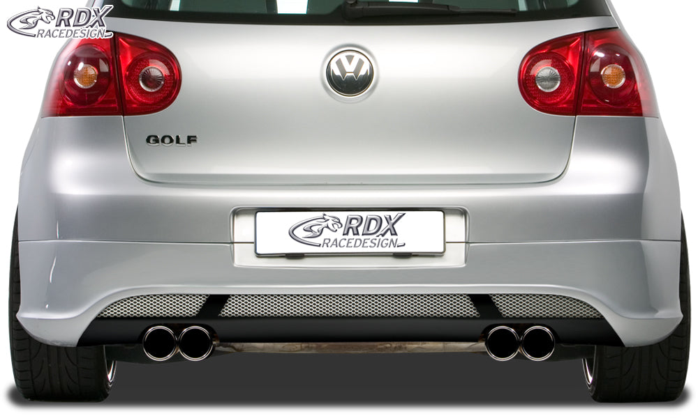 RDX Rear Bumper Extension for VW Golf 5 "V2" with exhaust hole left & right