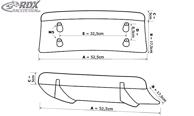 RDX Rear Diffusor U-Diff for MERCEDES B-class T 245