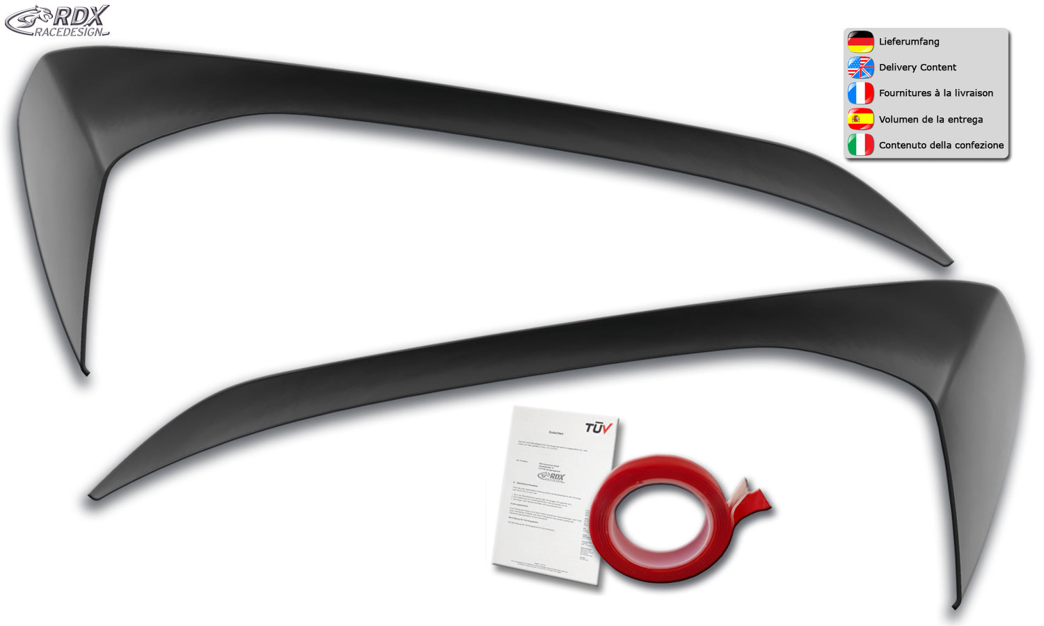 RDX Headlight Covers for VW Up (AA/AAA) Light Brows