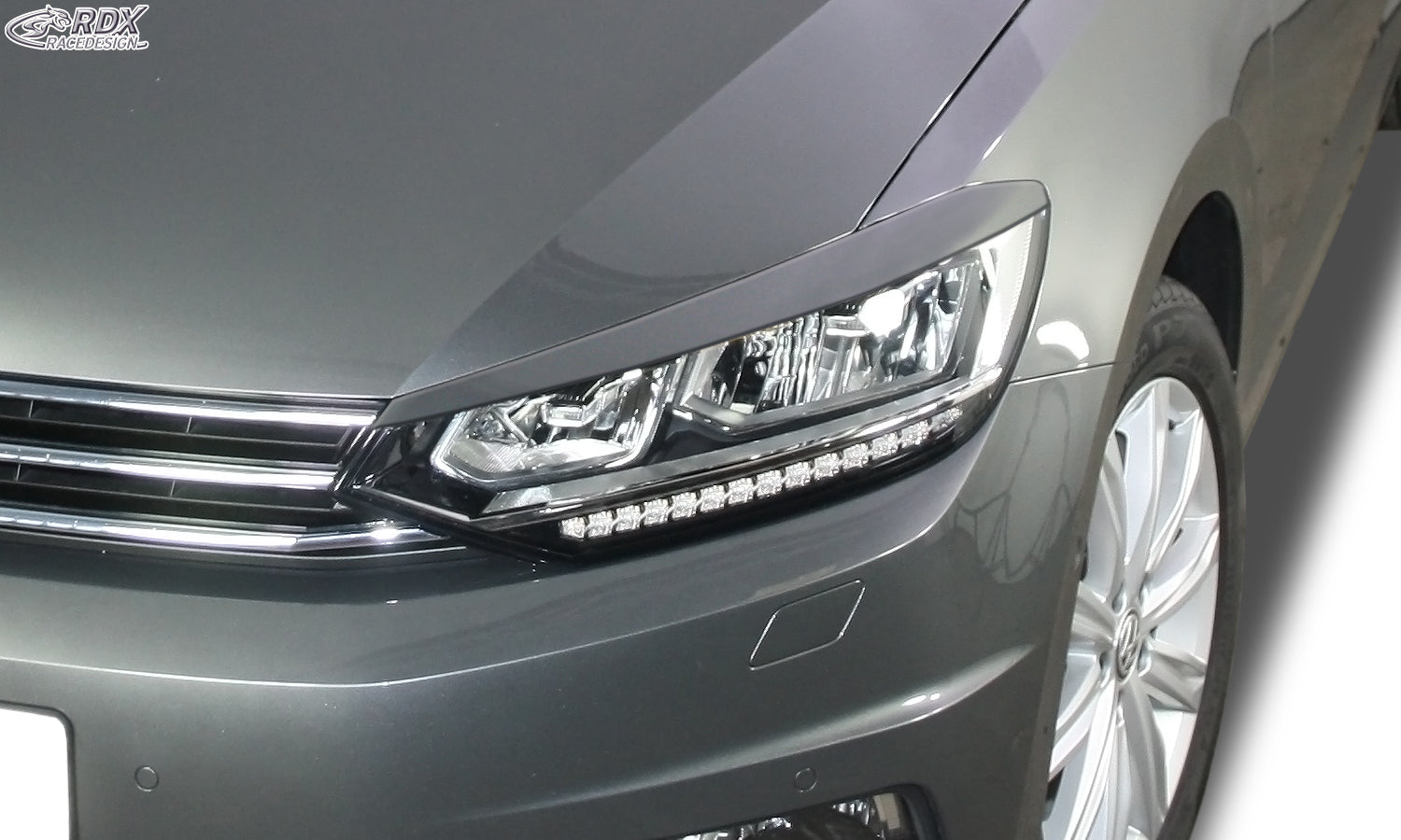 RDX Headlight Covers for VW Touran 5T (2015+ only for LED-Headlights) Light Brows
