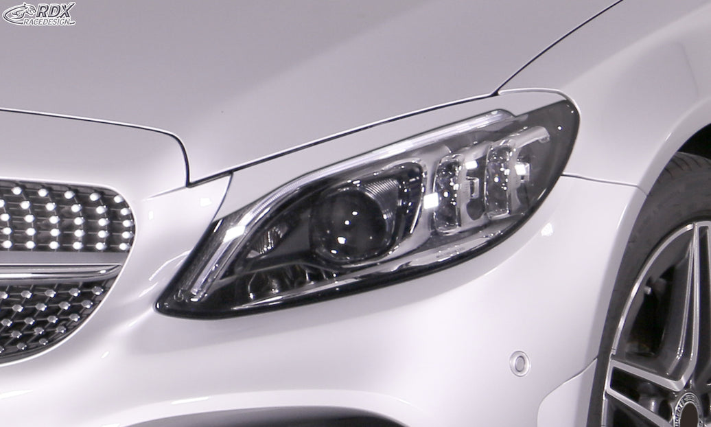 RDX Headlight Covers for MERCEDES C-Class W205, S205, C205 (2014+) Light Brows