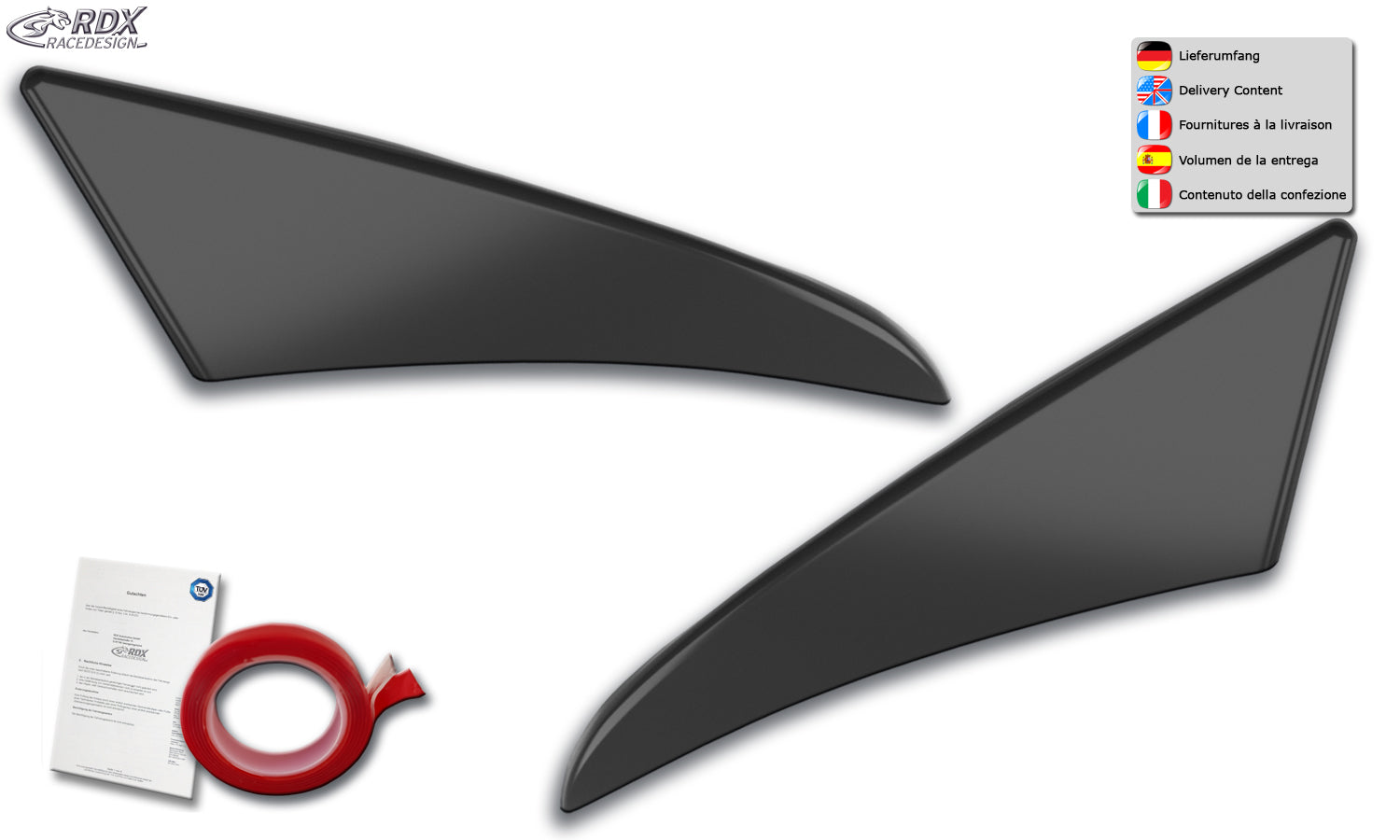 RDX Headlight Covers for VW Crafter (2006-2017) Light Brows