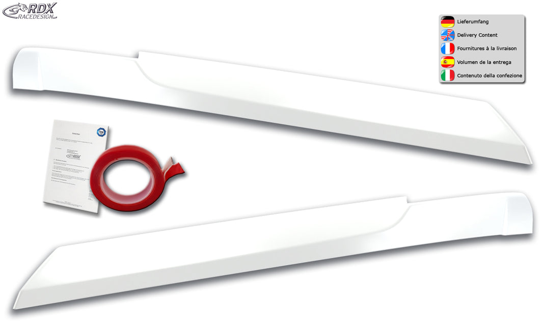 RDX Headlight Covers for VW Crafter & MAN TGE (2017+) white highgloss Light Brows