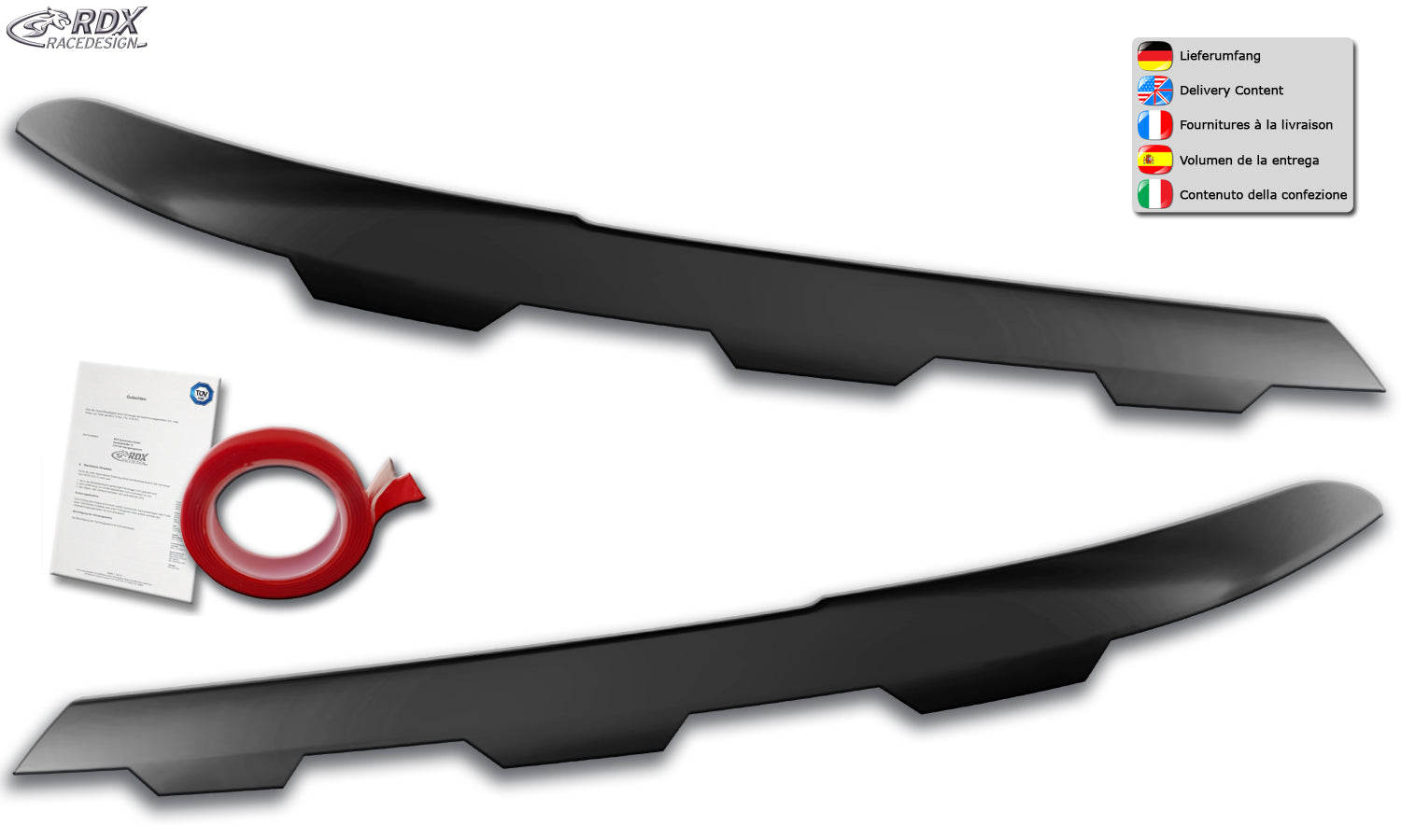 RDX Headlight Covers for VW Passat 3G B8 (2019+) "jagged���
