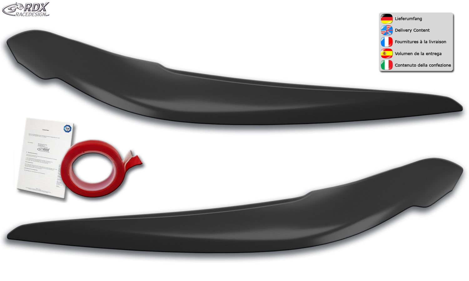 RDX Headlight Covers for BMW 1-series (F20 / F21 / 2015+) Light Brows