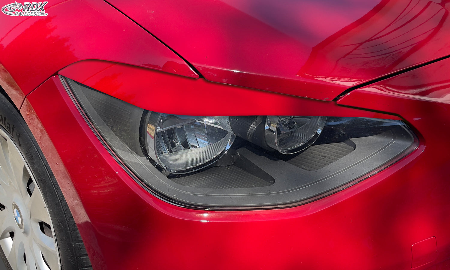 RDX Headlight Covers for BMW 1-series (F20 / F21 / 2011+), for Halogen, Light Brows