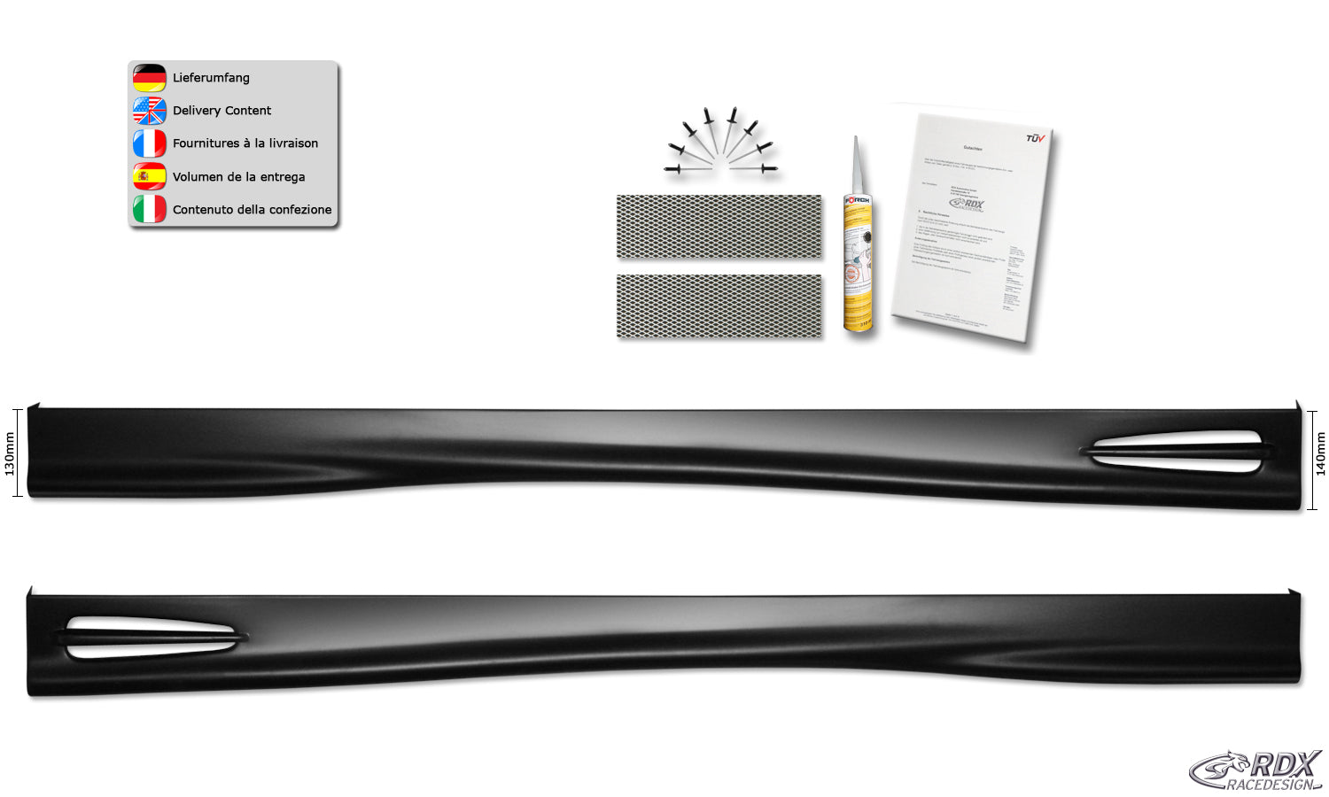 RDX Sideskirts for VW CC "GT4"