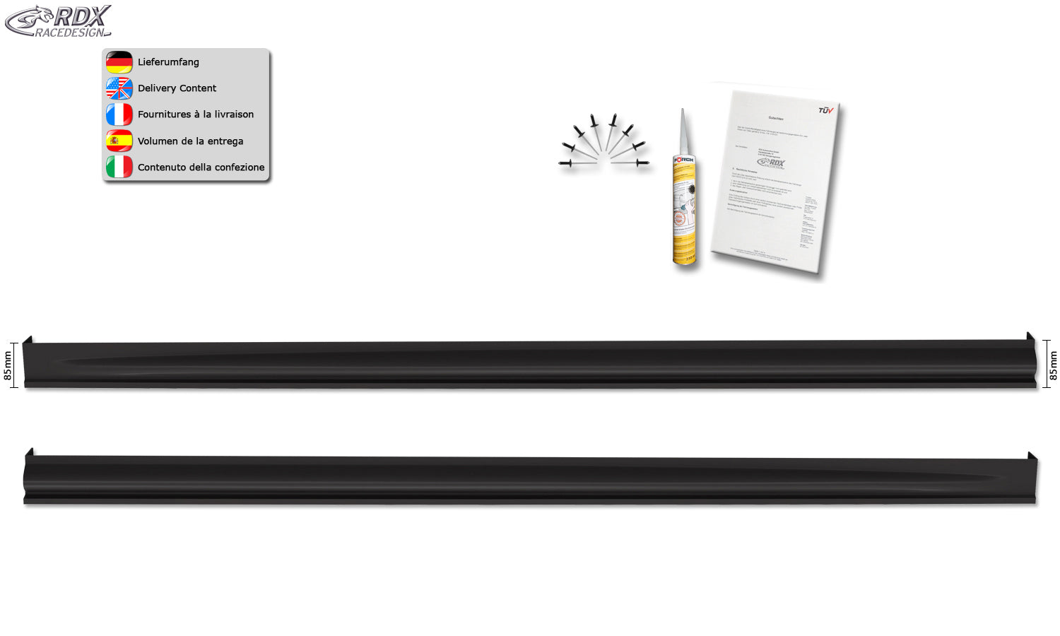 RDX Sideskirts for VW T5 "Edition"