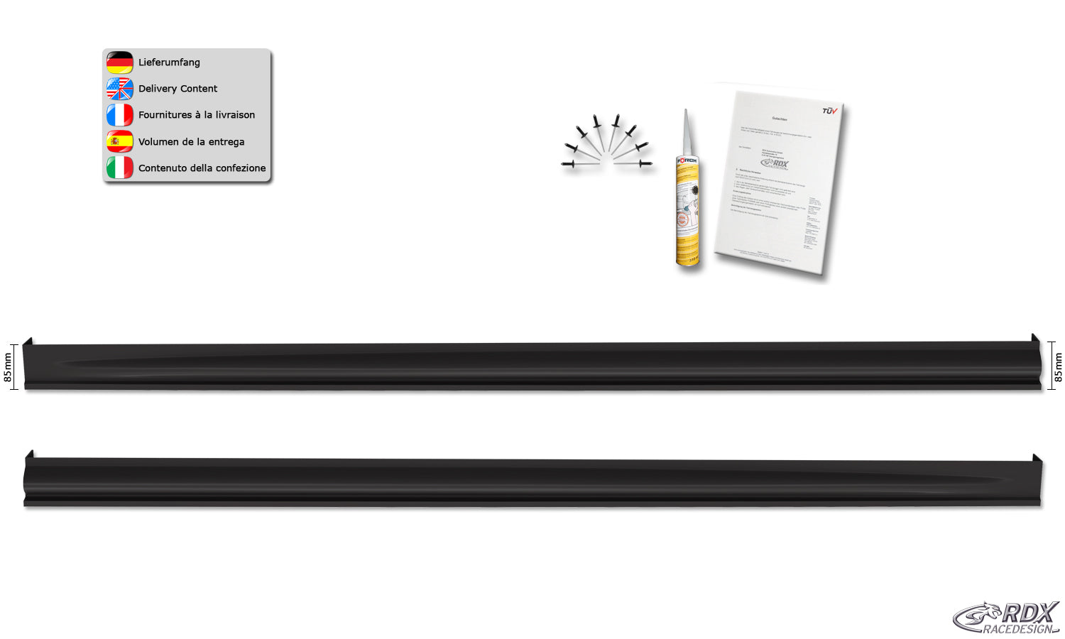 RDX Sideskirts for VW Polo 9N / 9N3 (2001-2009) "Edition"