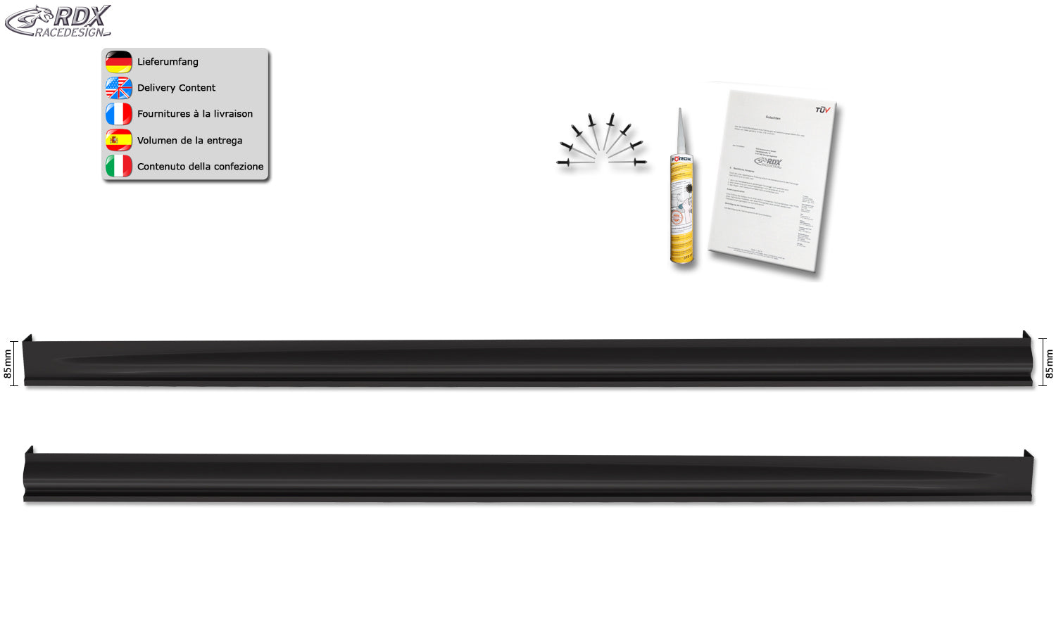 RDX Sideskirts for AUDI TT (FV/8S) "Edition"