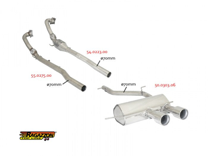 VW Golf 6 1K Catalyst Replacement Pipe 55.0275.00